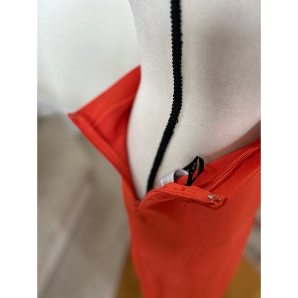NWT Herve Leger x Forever 21 Collab Orange Bandage Midi Pencil Skirt - Picture 6 of 7